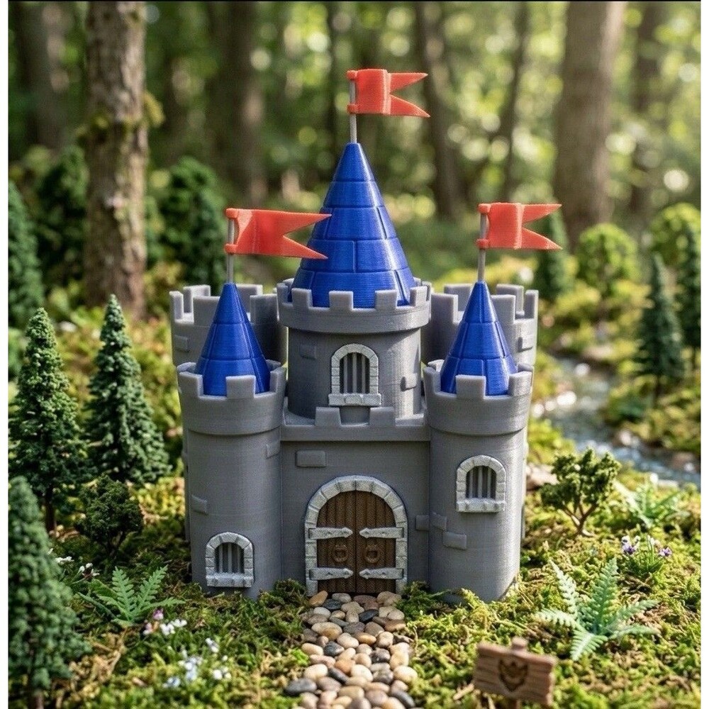 Fairytale Castle 3D Print • Fantasy Decor • Cute Fairy House Display